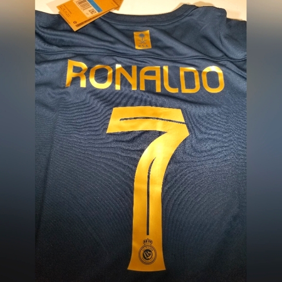 Soccer jersey Al Nassr navy blue Ronaldo number 7 nike, slim fit. - Picture 7 of 9